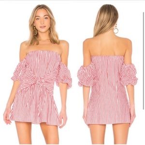 Lovers + Friends pink stripe Kiwi dress